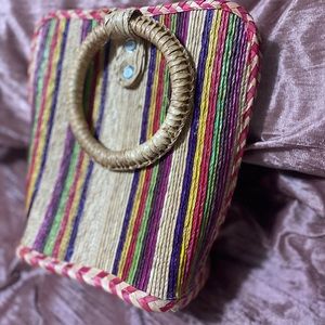 Wricker colored handbag